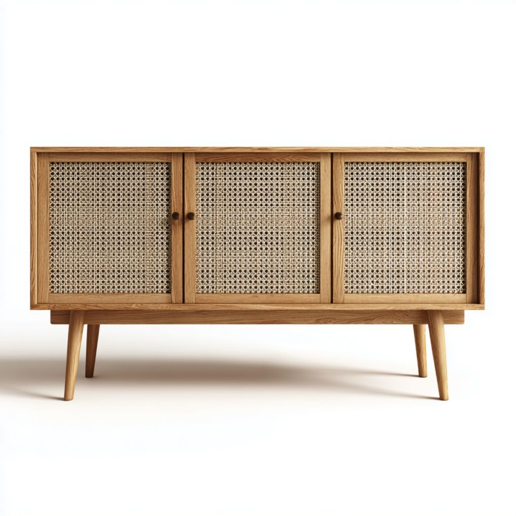 Mobile contenitore in legno di rovere per soggiorno – 120 x 40 x 60 cm