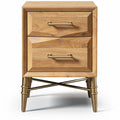 Comodino in legno con due cassetti per camera da letto – 50 x 40 x 60 cm