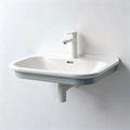 Lavabo da parete in ceramica per bagno – 60 x 45 x 15 cm
