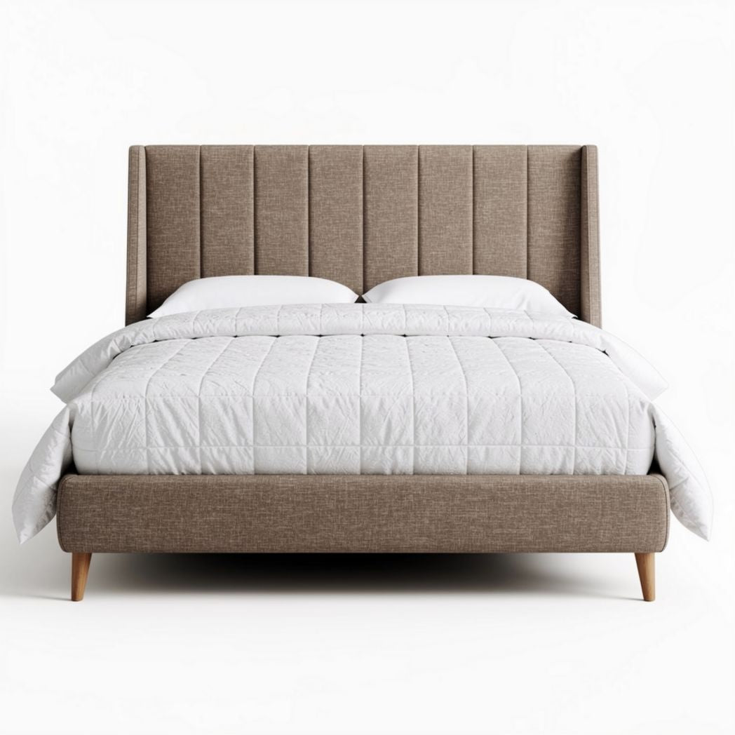 Letto matrimoniale in tessuto per camera da letto – 210 x 160 x 100 cm