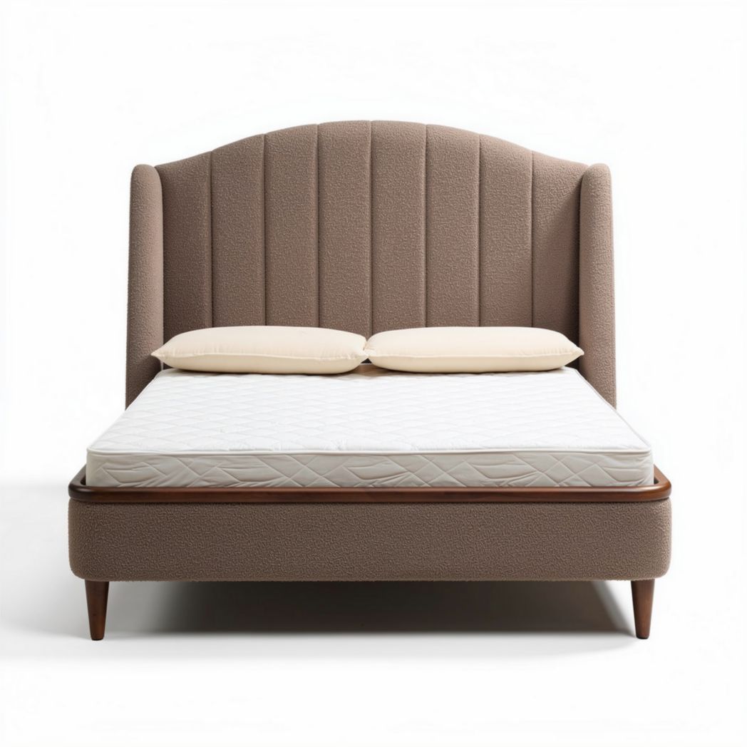 Letto con testiera in tessuto per camera da letto – 200 x 160 x 120 cm