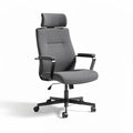 Sedia da ufficio ergonomica con braccioli per lavoro – tessuto grigio – 60 x 60 x 110 cm