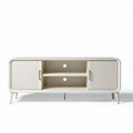 Mobile TV in MDF con finitura bianca per soggiorno – 150 x 40 x 50 cm