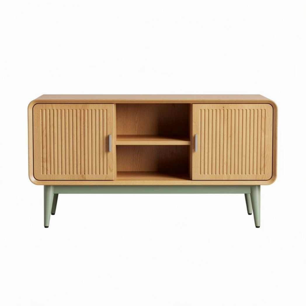 Mobile porta TV in legno di frassino per soggiorno – 120 x 40 x 50 cm